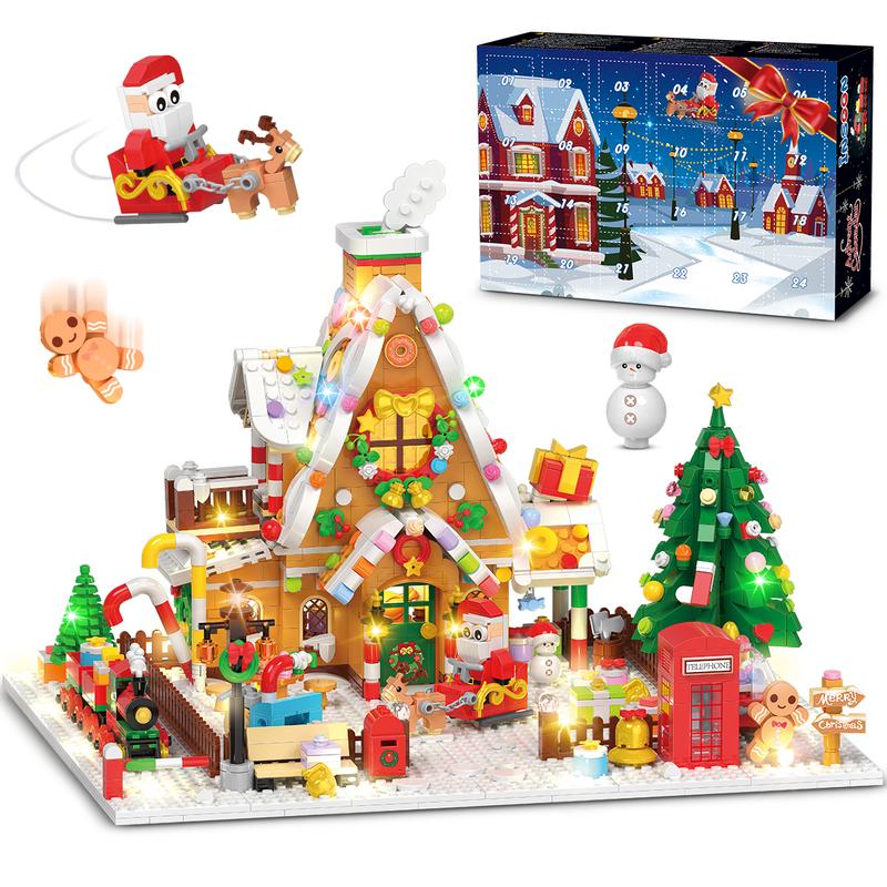 Lego-Stijl Winter Wonderland Advent Kalender
