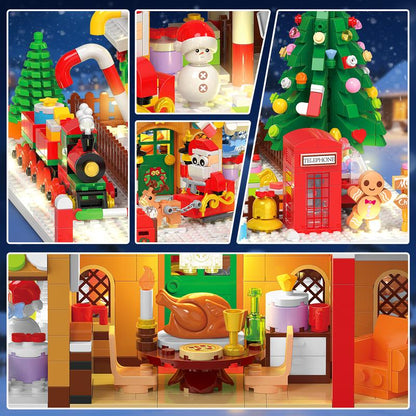 Lego-Stijl Winter Wonderland Advent Kalender