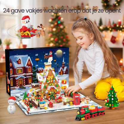 Lego-Stijl Winter Wonderland Advent Kalender