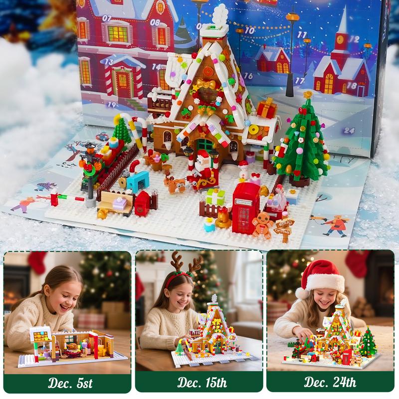 Lego-Stijl Winter Wonderland Advent Kalender