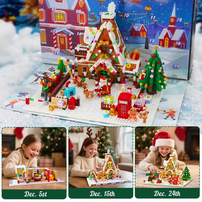 Lego-Stijl Winter Wonderland Advent Kalender